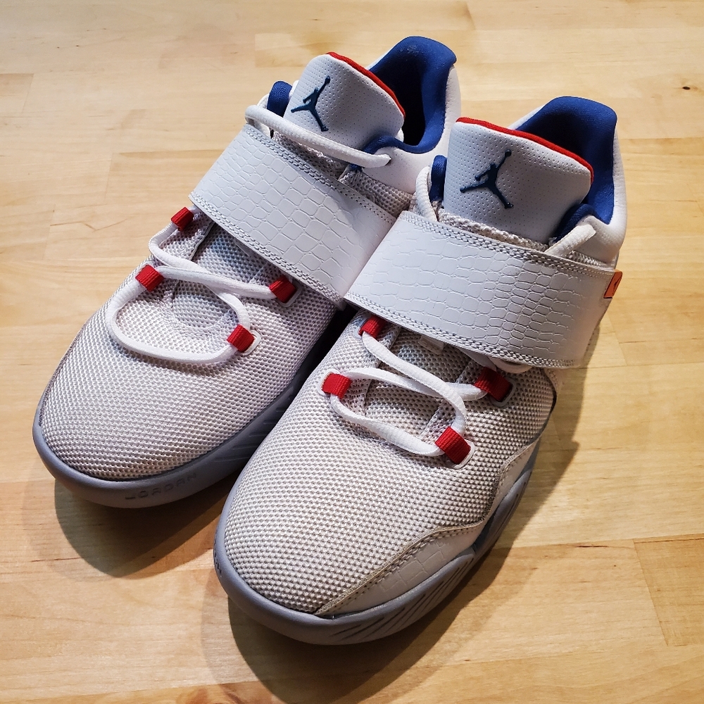 NEW Boy Jordan Red White and Blue Athletic Shoes Size 7 Youth